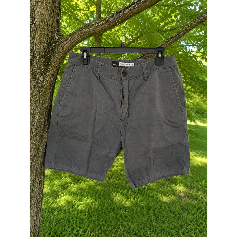 RVCA Chino Shorts Men's Size 36 Gray Casual Flat Front Skate Surf